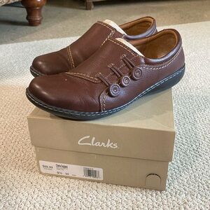 Vintage Clarks Womens Leather Brown Shoes